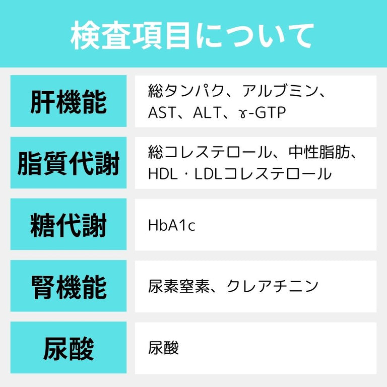 生活習慣病リスク13項目検査 糖尿病 痛風 肝機能 腎機能 コレステロール