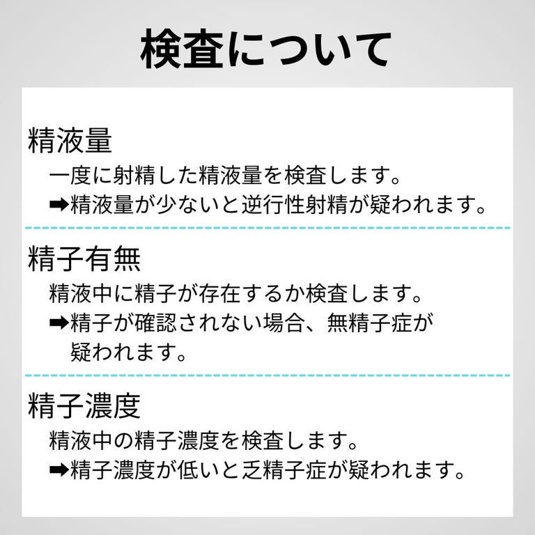 精液スクリーニング検査 精子検査（3項目）