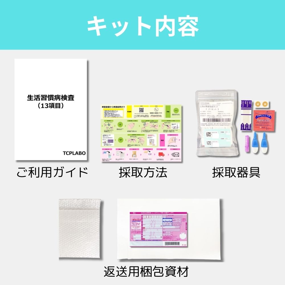 生活習慣病リスク13項目検査 糖尿病 痛風 肝機能 腎機能 コレステロール